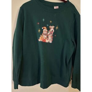 Vintage Christmas Cat and Dog Sweatshirt